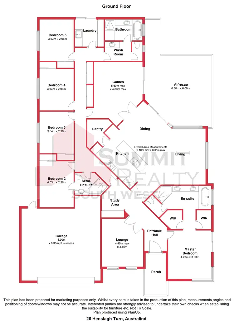 Floorplan of Homely house listing, 26 Henslagh Turn, Australind WA 6233