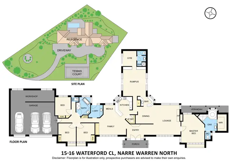 Floorplan of Homely house listing, 15-16 Waterford Close, Narre Warren North VIC 3804