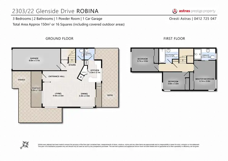 Floorplan of Homely townhouse listing, 2303/22 Glenside Drive, Robina QLD 4226