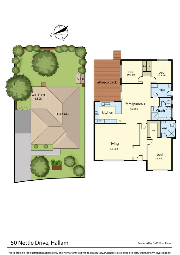 Floorplan of Homely house listing, 50 Nettle Drive, Hallam VIC 3803