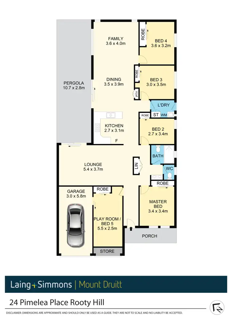 Floorplan of Homely house listing, 24 Pimelea Place, Rooty Hill NSW 2766