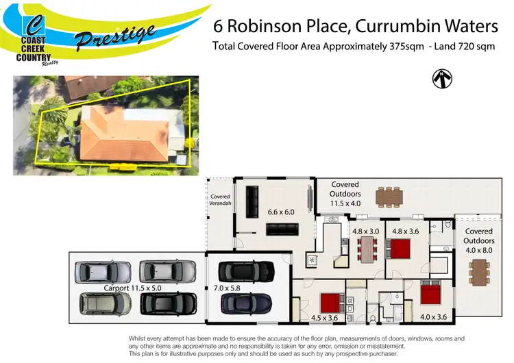 Floorplan of Homely house listing, 6 Robinson Place, Currumbin Waters QLD 4223