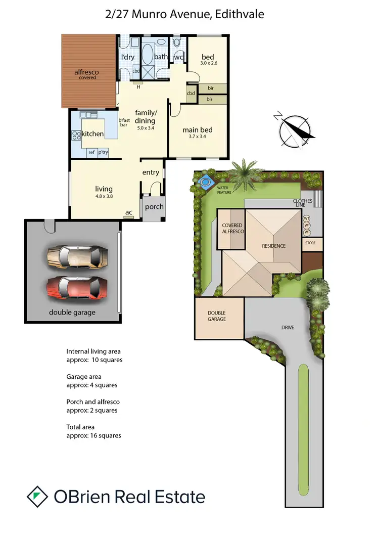 Floorplan of Homely unit listing, 2/27 Munro Avenue, Edithvale VIC 3196