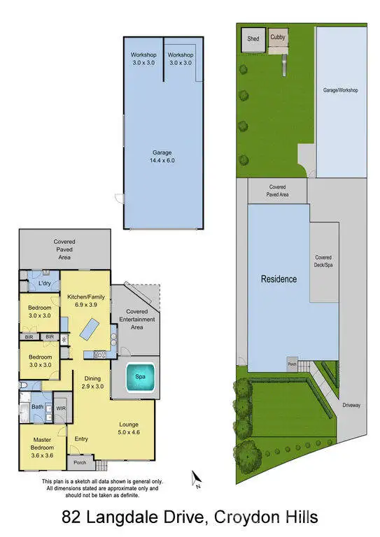 Floorplan of Homely house listing, 82 Langdale Drive, Croydon Hills VIC 3136