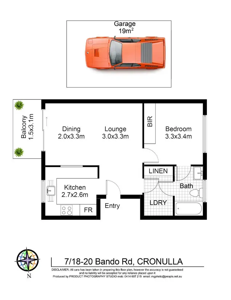Floorplan of Homely apartment listing, 7/18-20 Bando Road, Cronulla NSW 2230