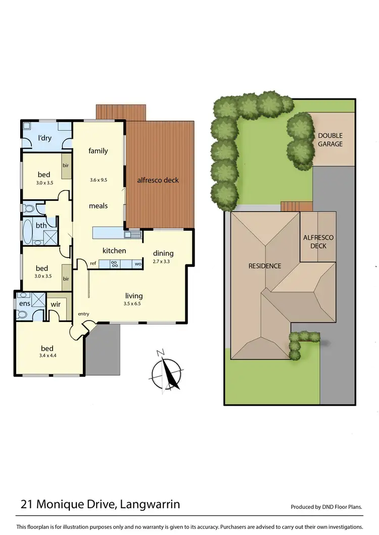 Floorplan of Homely house listing, 21 Monique Drive, Langwarrin VIC 3910