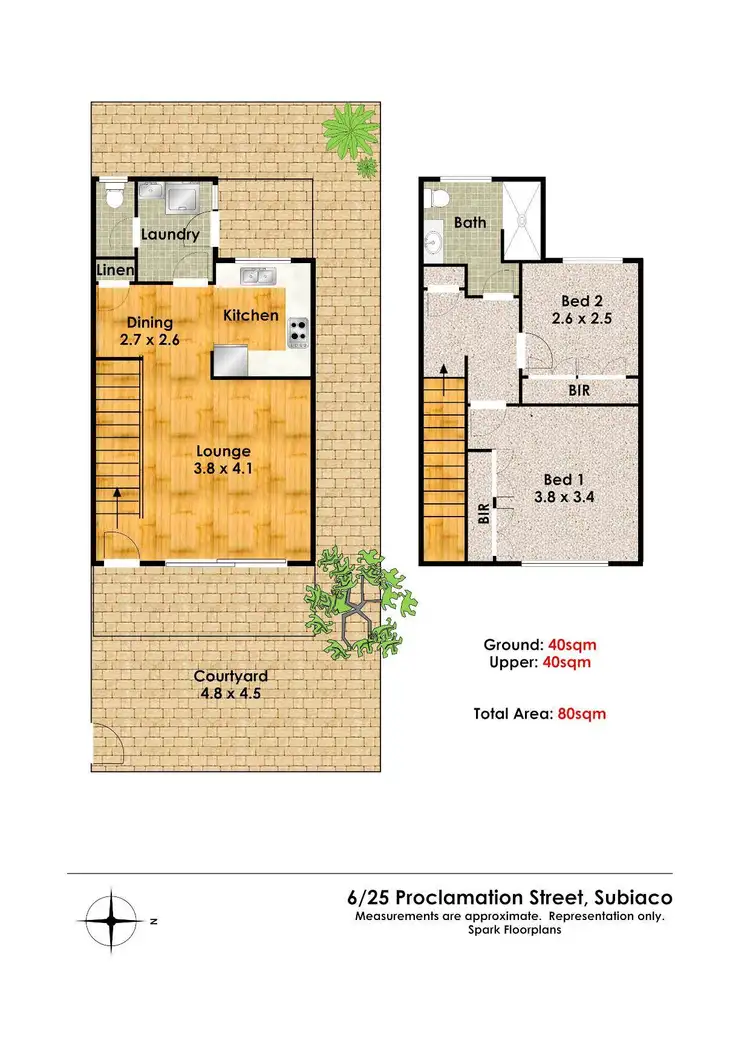 Floorplan of Homely townhouse listing, 6/25 Proclamation Street, Subiaco WA 6008