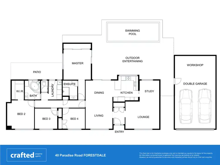 Floorplan of Homely house listing, 40 Paradise Road, Forestdale QLD 4118
