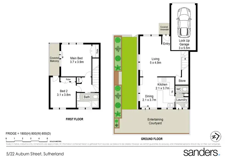 Floorplan of Homely townhouse listing, 5/22-24 Auburn Street, Sutherland NSW 2232