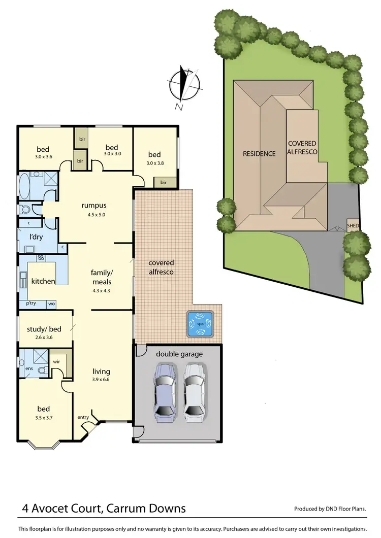 Floorplan of Homely house listing, 4 Avocet Court, Carrum Downs VIC 3201