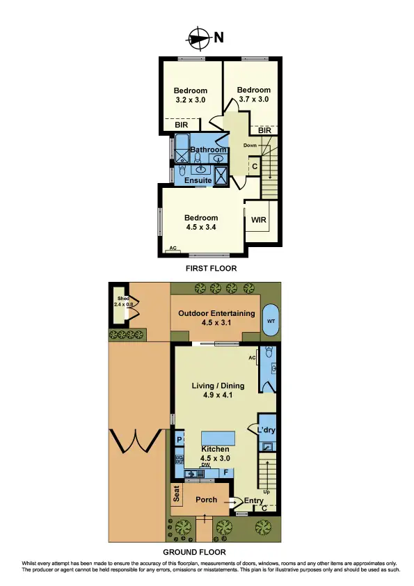 Floorplan of Homely townhouse listing, 19 Park Avenue, West Footscray VIC 3012