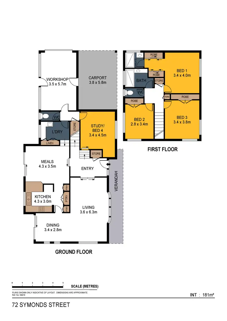 Floorplan of Homely house listing, 72 Symonds Street, Golden Square VIC 3555
