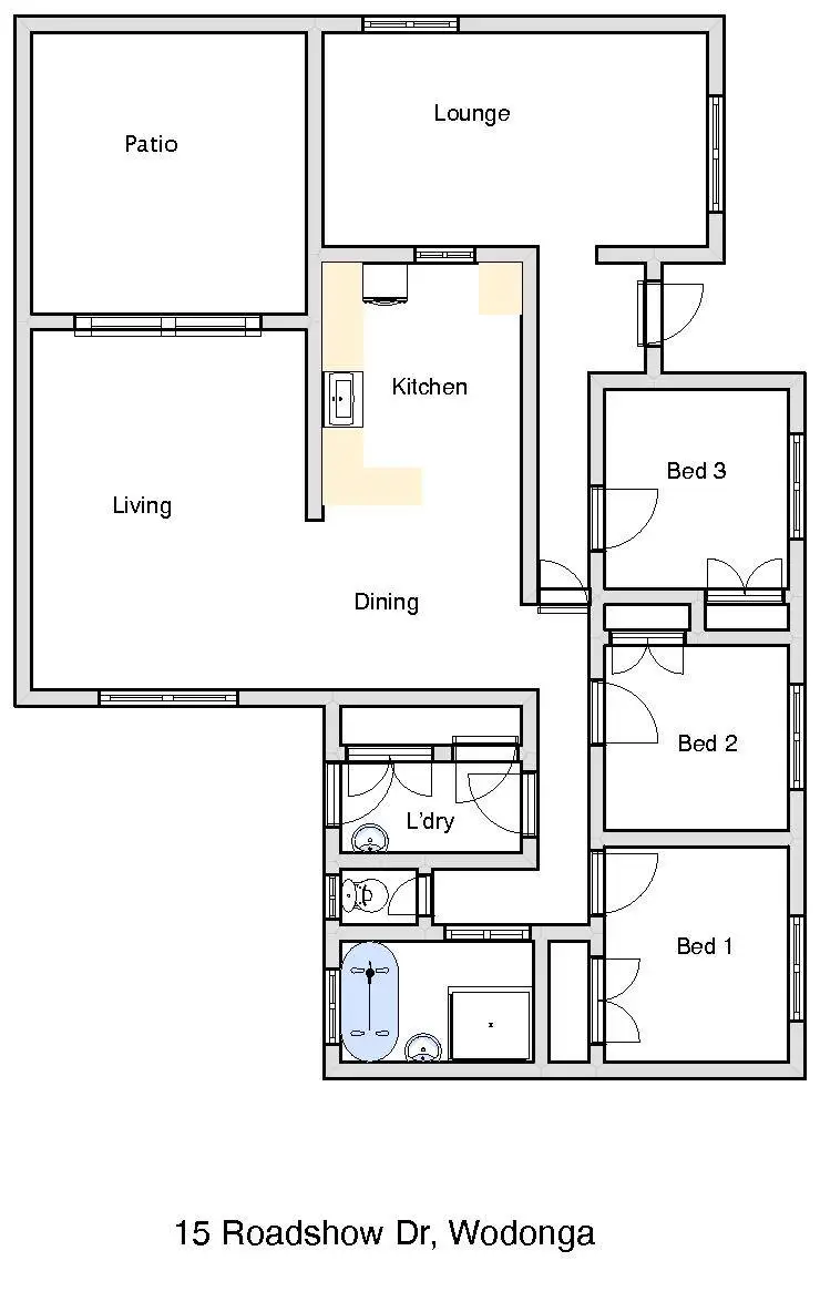 Floorplan of Homely house listing, 15 Roadshow Drive, Wodonga VIC 3690