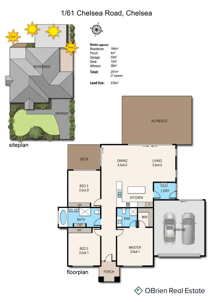 Floorplan of Homely unit listing, 1/61 Chelsea Road, Chelsea VIC 3196