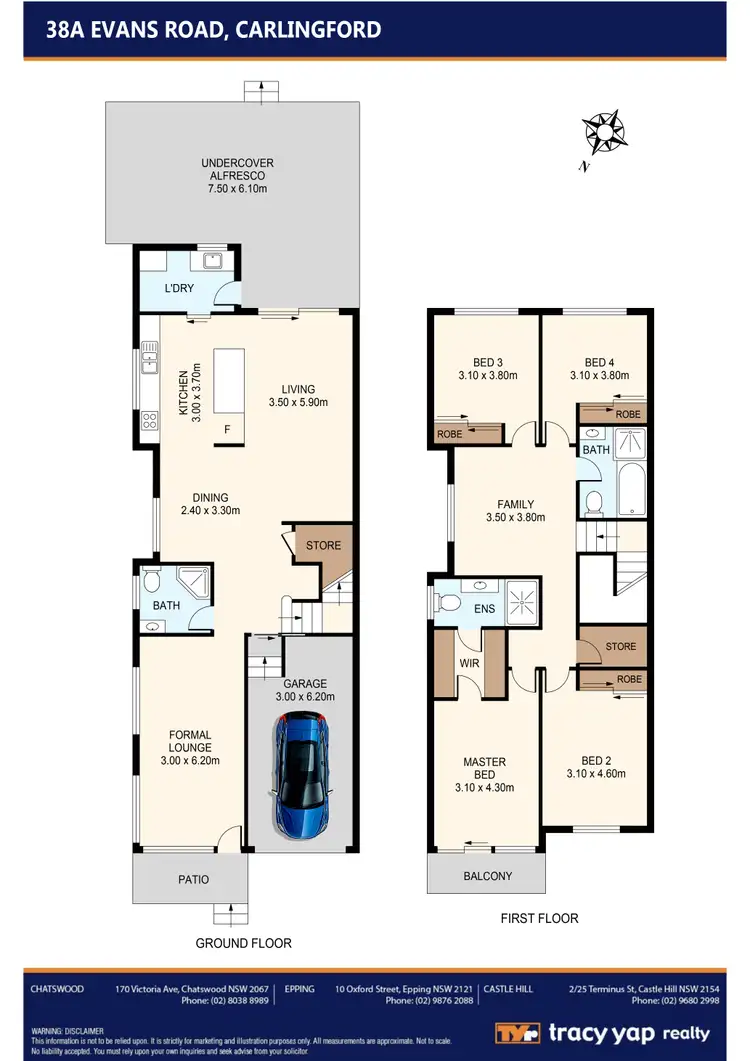 Floorplan of Homely semi-detached listing, 38A Evans Road, Telopea NSW 2117