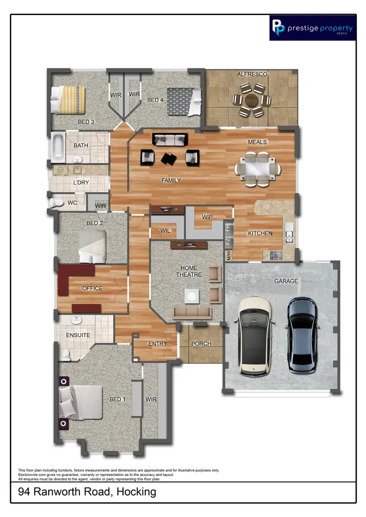 Floorplan of Homely house listing, 94 Ranworth Road, Hocking WA 6065