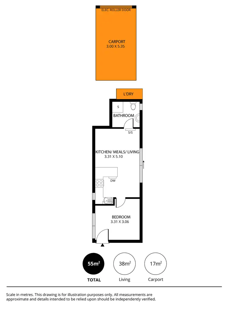 Floorplan of Homely unit listing, 68C Second Avenue, St Peters SA 5069