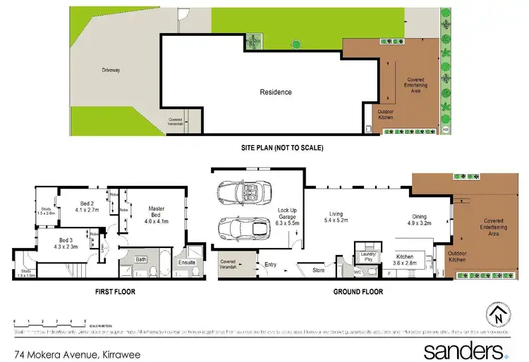 Floorplan of Homely semi-detached listing, 74 Mokera Avenue, Kirrawee NSW 2232