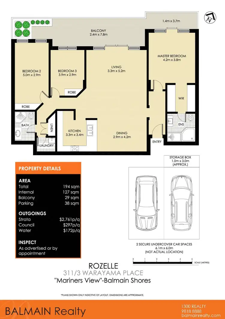 Floorplan of Homely apartment listing, 311/3 Warayama Place, Rozelle NSW 2039