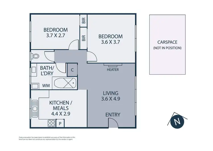 Floorplan of Homely unit listing, 3/6 Wattle Drive, Watsonia VIC 3087