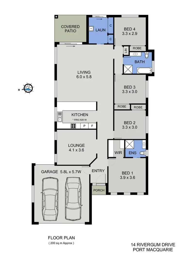 Floorplan of Homely house listing, 14 Rivergum Drive, Port Macquarie NSW 2444