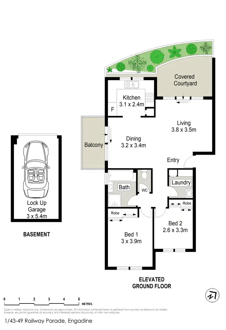 Floorplan of Homely unit listing, 1/43-49 Railway Parade, Engadine NSW 2233