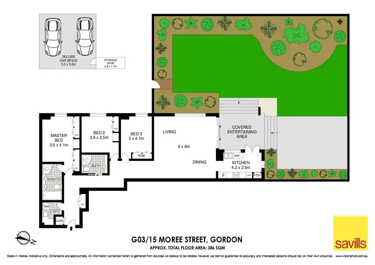 Floorplan of Homely apartment listing, G03/15 Moree Street, Gordon NSW 2072