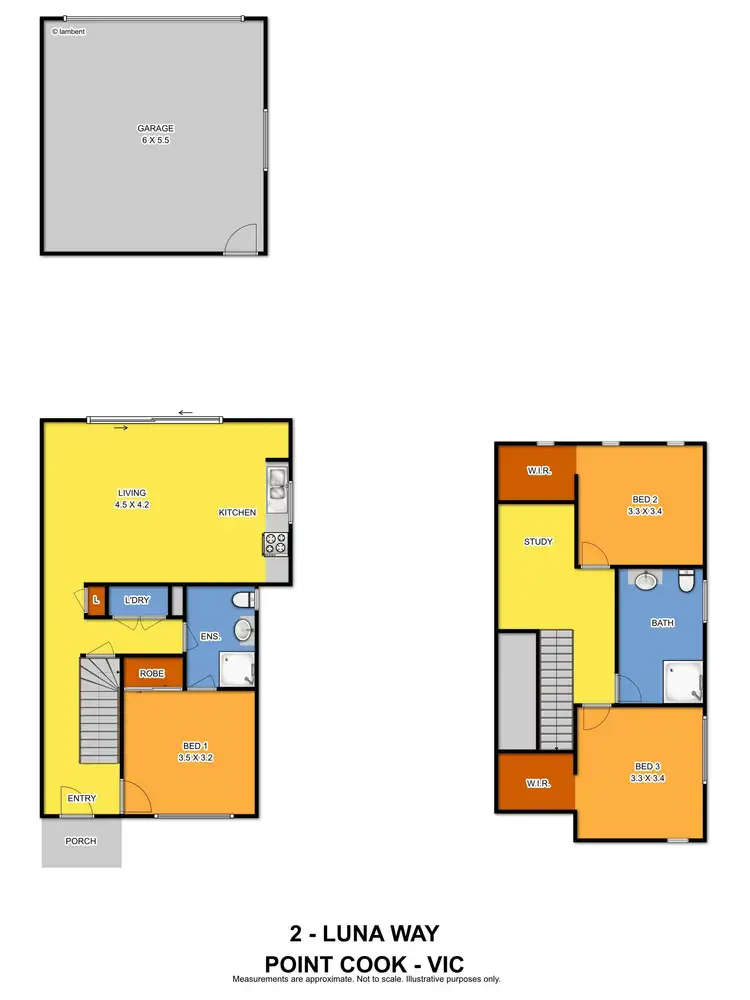 Floorplan of Homely townhouse listing, 2 Luna Way, Point Cook VIC 3030