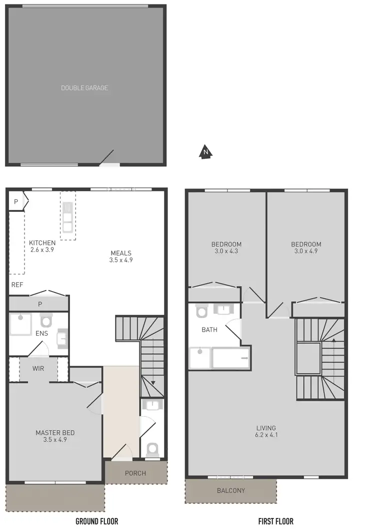 Floorplan of Homely townhouse listing, 12 Scrubwren Drive, Williams Landing VIC 3027