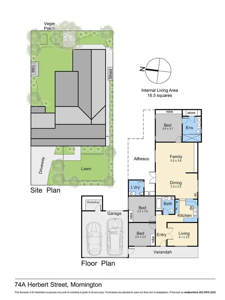 Floorplan of Homely house listing, 74A Herbert Street, Mornington VIC 3931