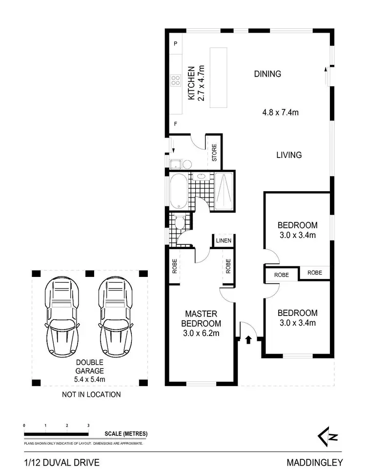 Floorplan of Homely unit listing, 1/12 Duval Drive, Maddingley VIC 3340