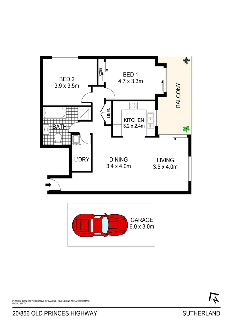 Floorplan of Homely apartment listing, 20/856 Old Princes Highway, Sutherland NSW 2232