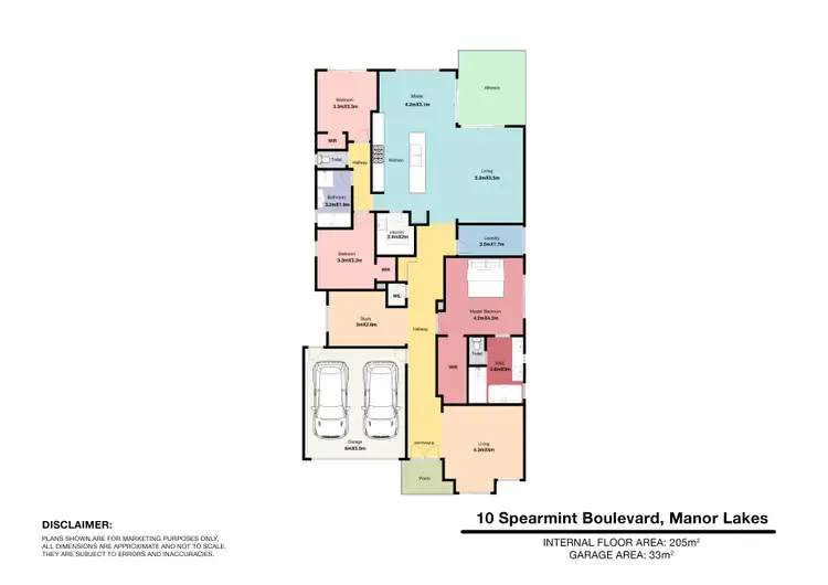 Floorplan of Homely house listing, 10 Spearmint Boulevard, Manor Lakes VIC 3024