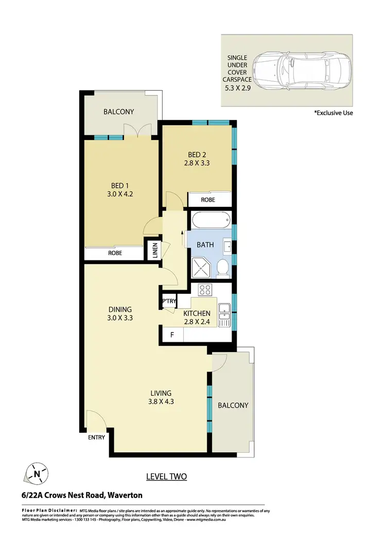 Floorplan of Homely apartment listing, 6/22A Crows Nest Road, Waverton NSW 2060