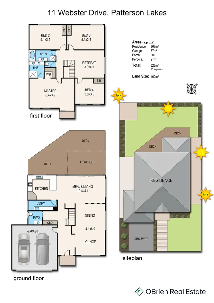 Floorplan of Homely house listing, 11 Webster Drive, Patterson Lakes VIC 3197