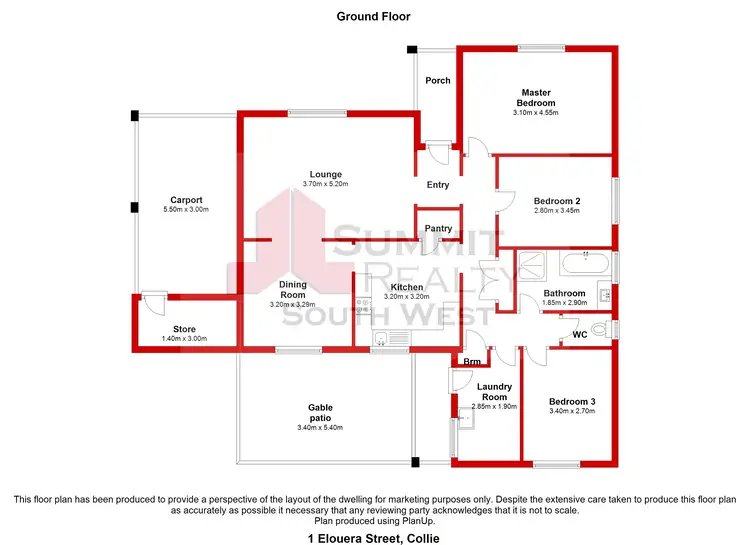 Floorplan of Homely house listing, 1 Elouera Street, Collie WA 6225