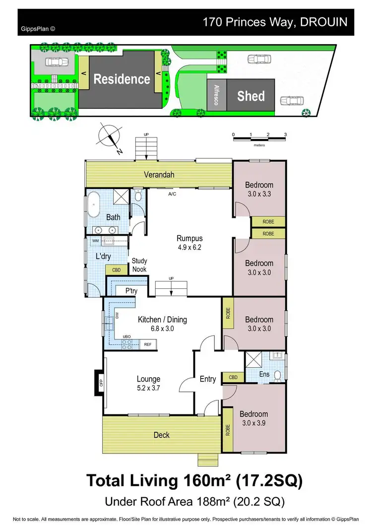 Floorplan of Homely house listing, 170 Princes Way, Drouin VIC 3818