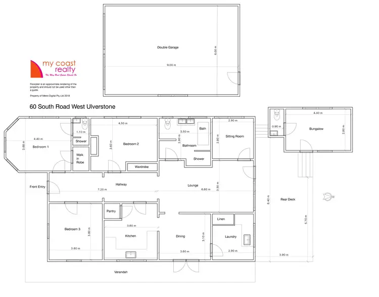 Floorplan of Homely house listing, 60 South Road, West Ulverstone TAS 7315