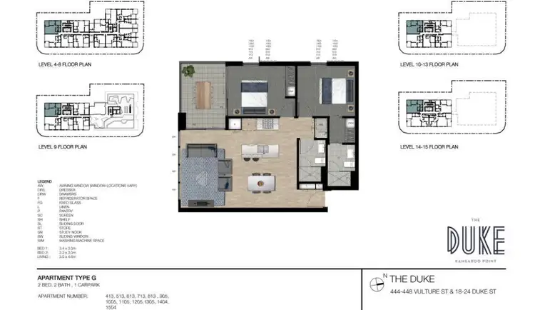 Floorplan of Homely unit listing, Level 10/1005/18-24 Duke Street, Kangaroo Point QLD 4169
