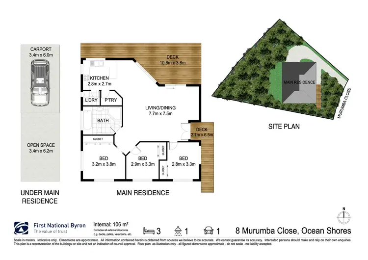 Floorplan of Homely house listing, 8 Murumba Close, Ocean Shores NSW 2483