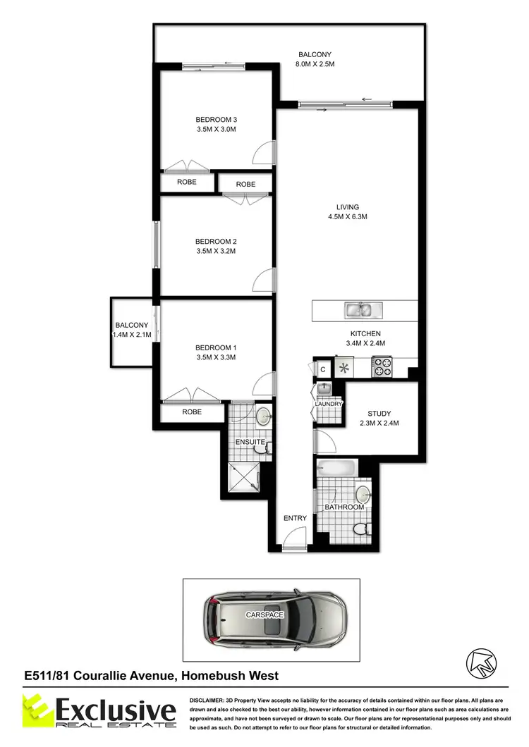 Floorplan of Homely apartment listing, E511/81-86 Courallie Avenue, Homebush West NSW 2140