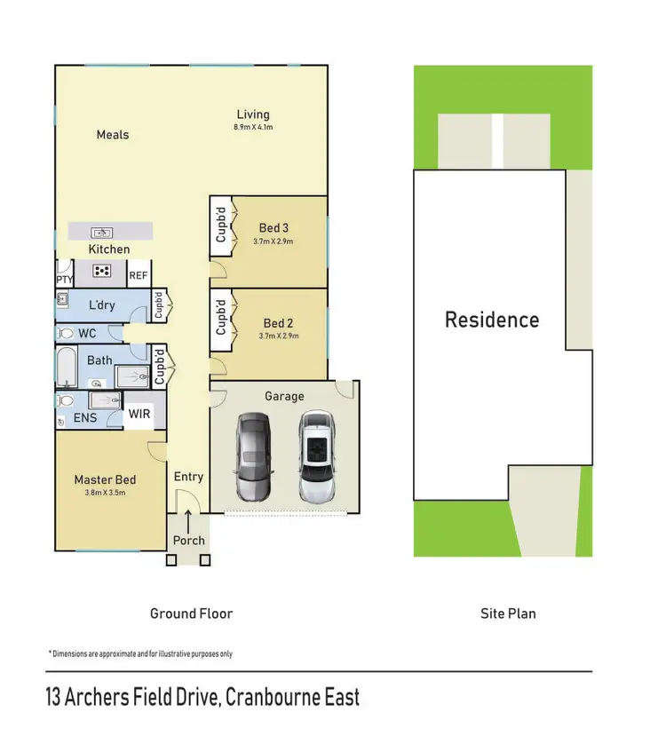 Floorplan of Homely house listing, 13 Archers Field Drive, Cranbourne East VIC 3977