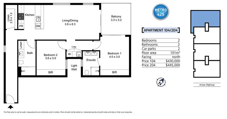 Floorplan of Homely apartment listing, Level 2/204/425 Anzac Highway, Camden Park SA 5038