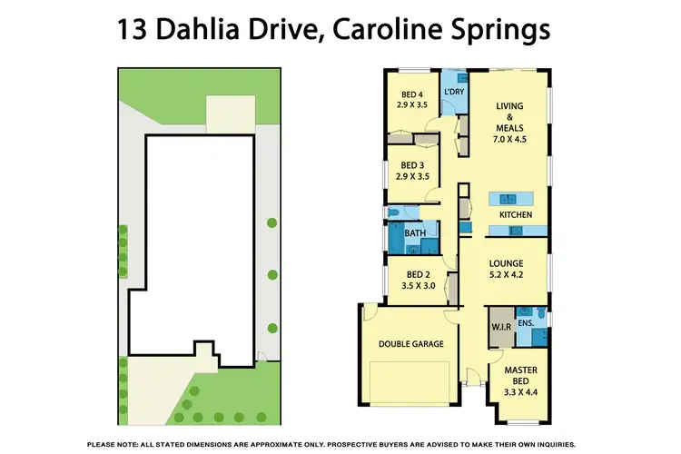 Floorplan of Homely house listing, 13 Dahlia Drive, Caroline Springs VIC 3023