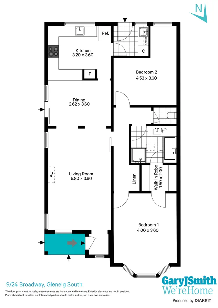 Floorplan of Homely unit listing, 9/24 Broadway, Glenelg South SA 5045