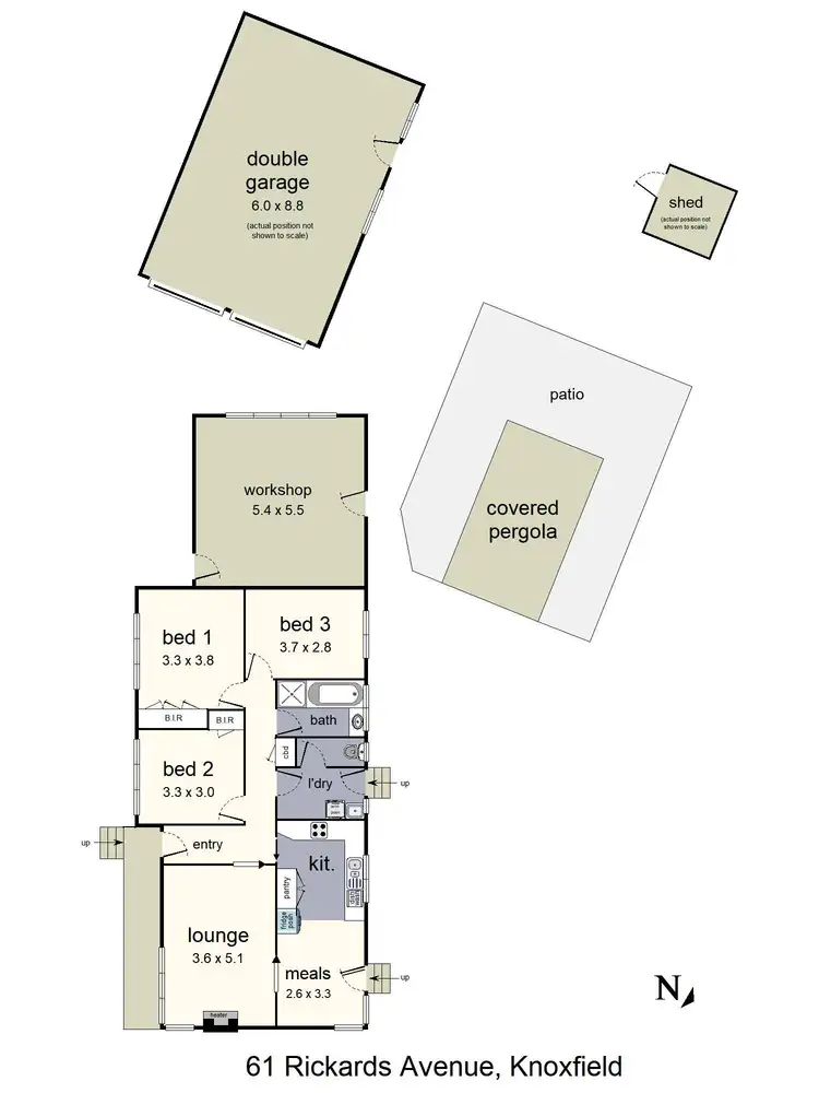 Floorplan of Homely house listing, 61 Rickards Avenue, Knoxfield VIC 3180