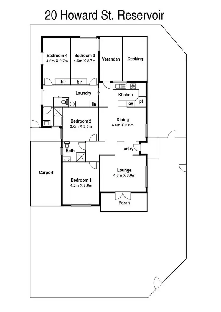 Floorplan of Homely house listing, 20 Howard Street, Reservoir VIC 3073