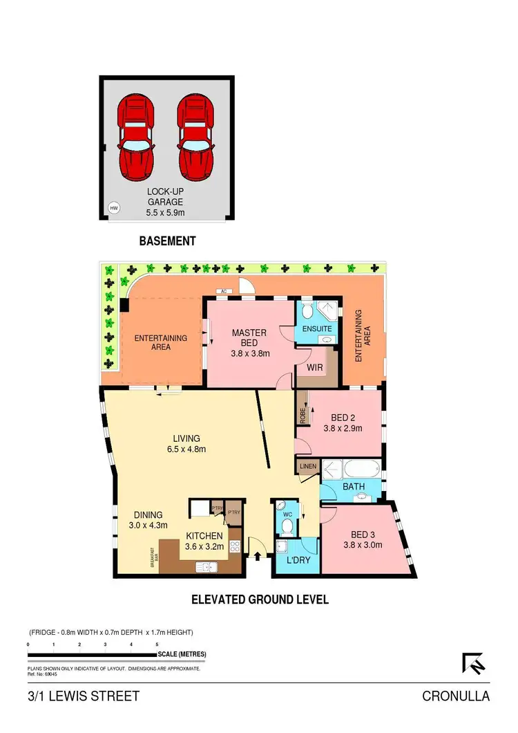 Floorplan of Homely apartment listing, 3/1-3 Lewis Street, Cronulla NSW 2230