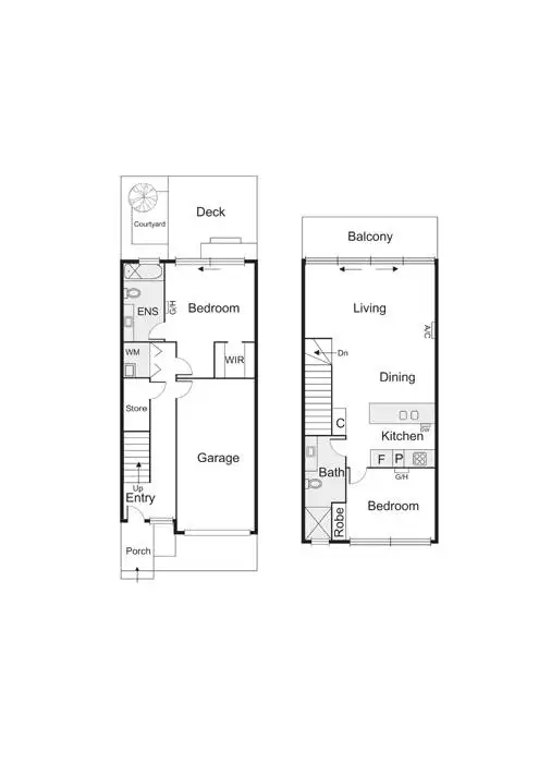Floorplan of Homely townhouse listing, 4/42 Ruskin Street, Elwood VIC 3184
