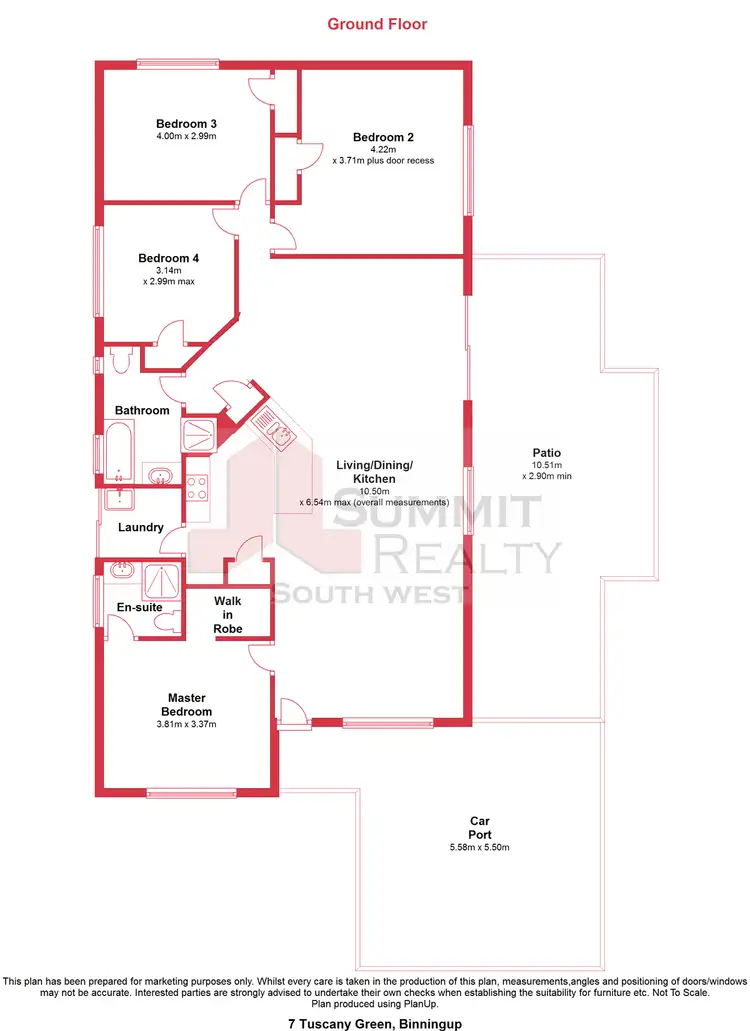 Floorplan of Homely house listing, 7 Tuscany Green, Binningup WA 6233
